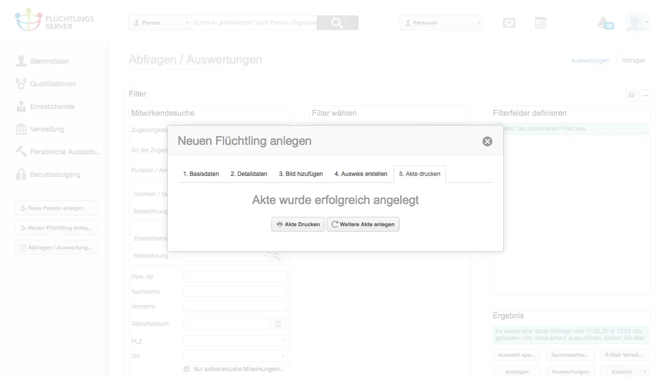 Akte drucken