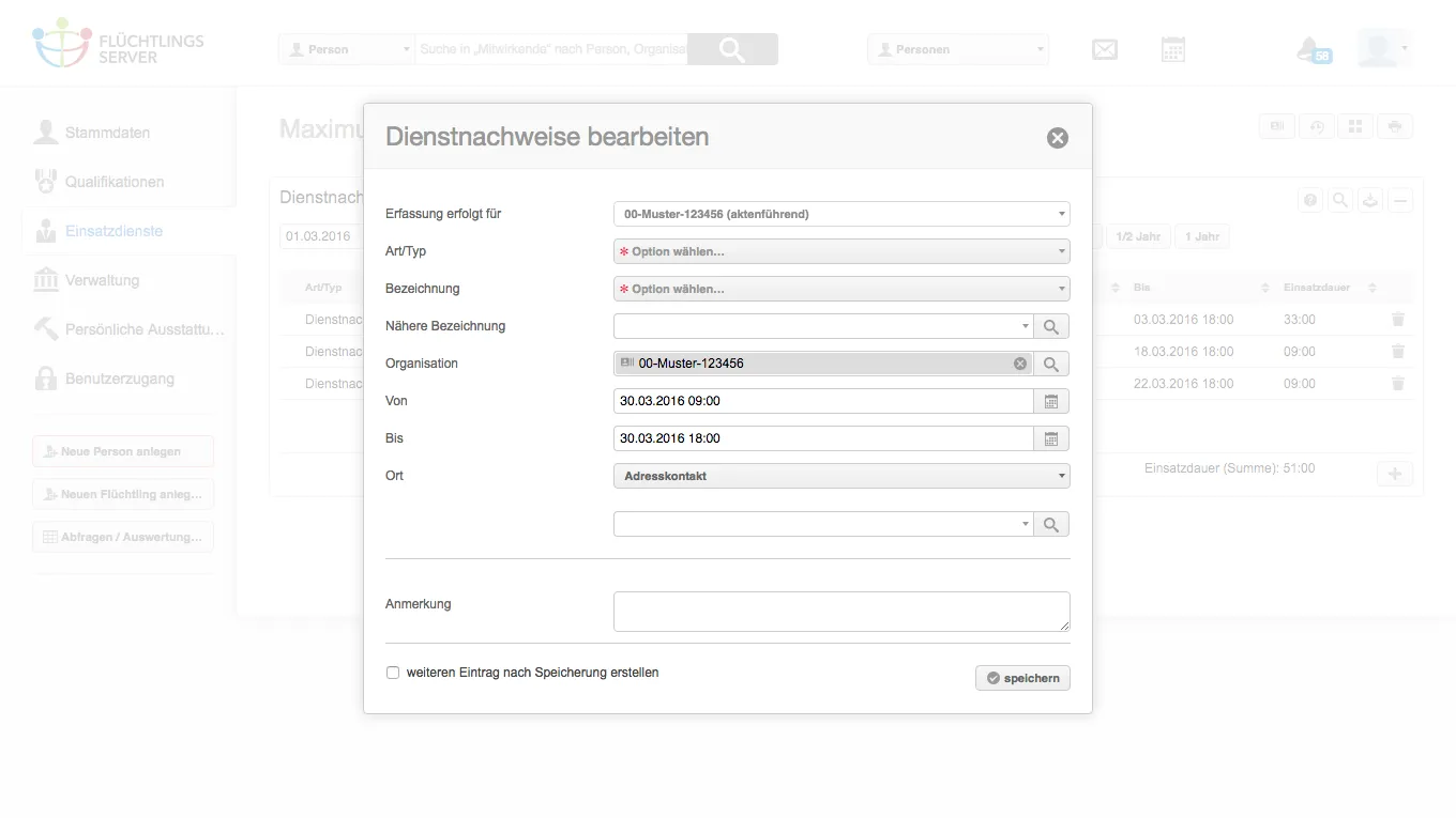 Dienstzeiten